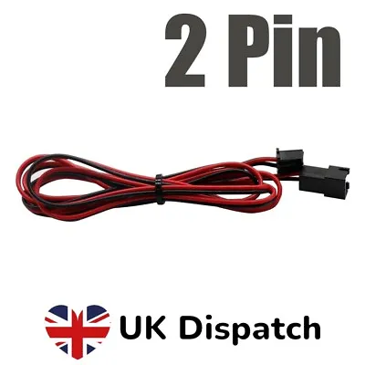 2 Pin 3D Printer Fan Extension Cable XH2.54 1 Meter • £3.99