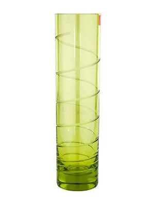 Baccarat Crystal Orgue Spirale Olive Green Bud Vase Julep Glass Mint In Box • $612.26