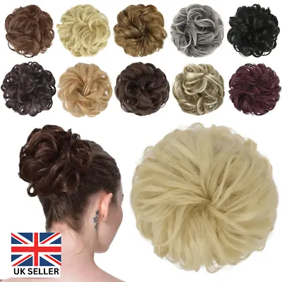 UK Curly Messy Bun Hair Piece Scrunchie Updo Thick Extensions Real As Human Hair • £4.97