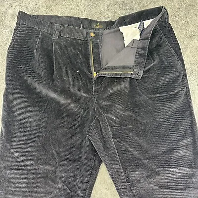 VTG Bill Blass Pants Mens 42x30 Black Corduroy Relaxed Chino Casual Cotton 90s • $14.97