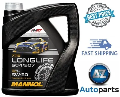 Longlife 5W30 504/507 Fully Synthetic Engine Motor Oil Mannol 7715 5L • £19.77
