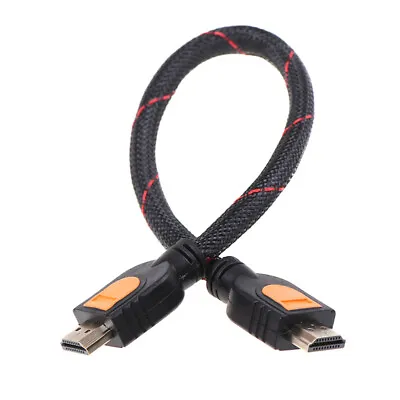 £4.18 • Buy 1 Foot Short HDMI Cable For HD TV 3D 1080p One Feet HDMI 1.4 Braided Gold: