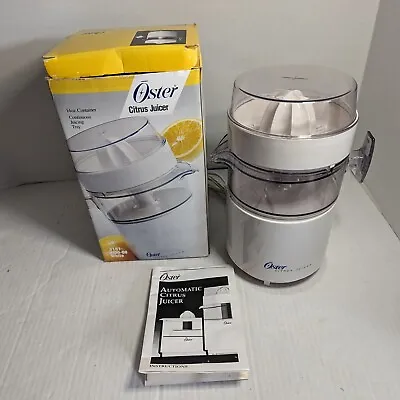 VTG Oster Citrus Juicer Electric Automatic 4100-08A 14 Oz. Complete White Works • $13.99