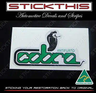 $12.90 • Buy Cobra Alarm Siren Decal Sticker Green - Holden VH VK VL VN HDT