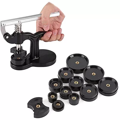 13PCS Watch Back Case Press Opener Crystal Glass Closer Fitting Repair Tool Kit • £12.69