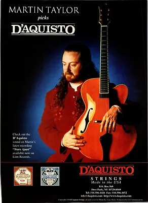 D'Aquisto Strings Original Print Ad Martin Taylor • $9.50