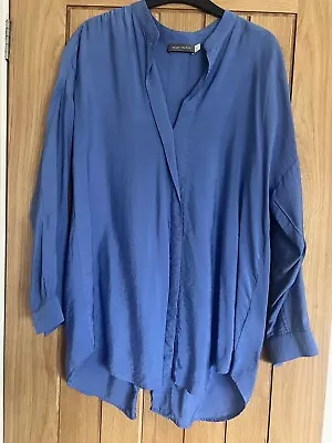 Mint Velvet Blue Oversized Shirt Size Small • £19.99