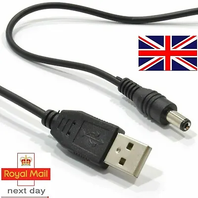 5V 1A/2A USB A To 5.5mm Barrel Jack Plug Male DC Power Charger AC Adapter Cable • £4.89