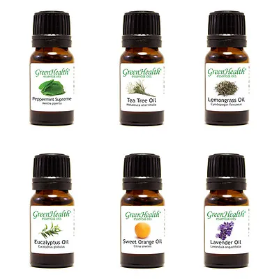 GreenHealth Essential Oil 10 Ml Set/ Pack Of 6 /All Natural Undiluted   • $13.99