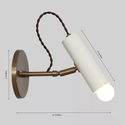 Single Light Articulated Sconce Mid-Century Modern Stilnovo Style Brass Wall • $249