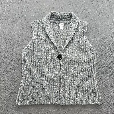 Alps Sweater Vest Women’s Alpaca Blend Ribbed One Button Snap In Size Medium • $14.99