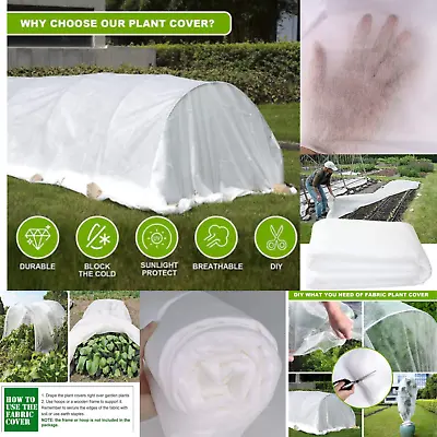 2m Wide Garden Plant Fleece Frost Protection Winter Cover 17-30gsm Horticultural • £7.59