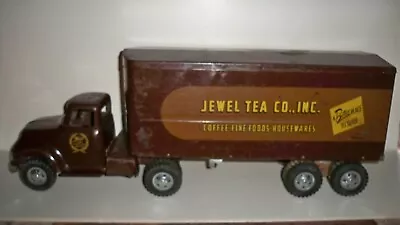 Rare Original Tonka Jewel Tea Co. Private Label Semi Truck Pressed Steel Toy • $320