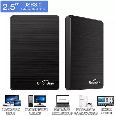 External Hard Drive 500GB 2TB Ultra Slim Portable Hard Drive USB 3.0 HDD Storage • £12.82