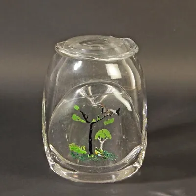 Vase Studio Glass Birds In The Tree Motif Spring Clear Glass Solid Glass Bird	 • £56.74