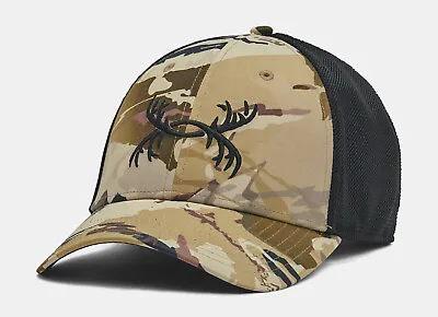 Under Armour Men's UA Antler Trucker Hat 1372352-989 UA Barren Camo/Black OSFM • $27