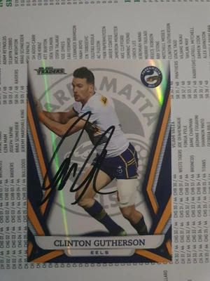 $13 • Buy 2023 Nrl Traders Signed Parramatta Eels Parellel Clint Gutherson