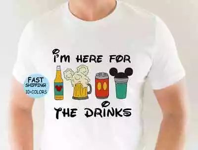 I'm Here Just For The Snack I'm Here Just For The Drinks Disney Couple Shirt • $25.99