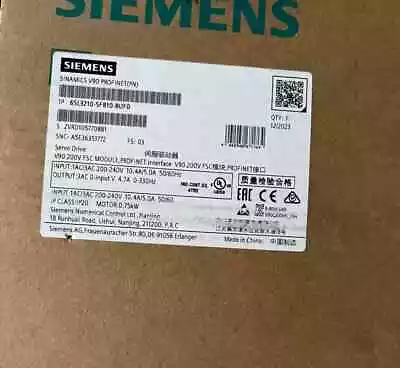 NEW Siemens 6SL3210-5FB10-8UF0 6SL3 210-5FB10-8UF0 • $1660