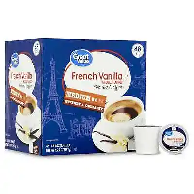 Great Value  100% Arabica French Vanilla Medium Roast Ground Coffee Pods 48 Ct. • $19.50