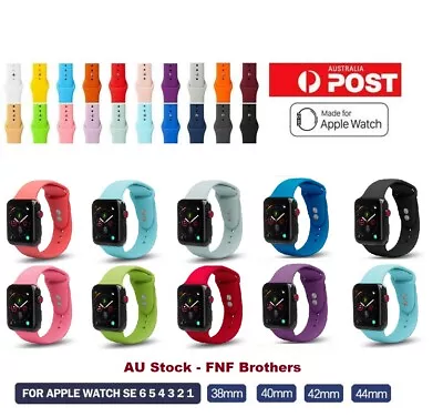 $6.90 • Buy Silicone Strap Wrist Band For Apple Watch Series 1/2/3/4/5/6/SE  Strap Band