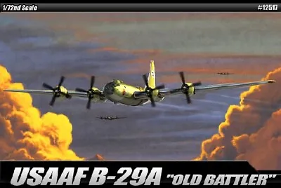 Academy 12517 1:72 USAAF B-29A  Old Battler  Bomber  Military Airplane Kit • $65.97