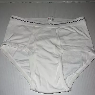 VTG FRUIT OF THE LOOM FTL Mens Large 38-40 White Cotton Brief Underwear NWOT NEW • $14.99