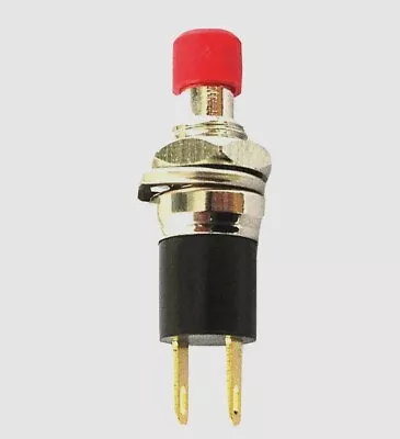 Push Button ON-OFF Switch - SPST - Latching - 7mm - Red For Model Railway - DIY • £4.95