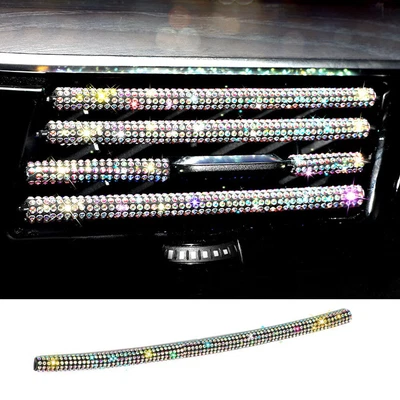 £4.56 • Buy 1Pc Diamond Car Air Conditioner Outlet Decorative Strips Sticker Accessories