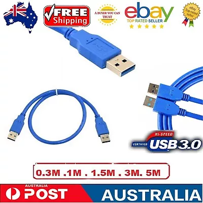 $7.49 • Buy USB 3.0 Speed Extension Cable Lead Extender Male To Female Cord For PC Computer