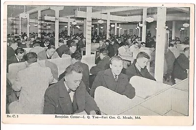 IQ Test Men RECEPTION CENTER Fort Geo. G. Med MD Maryland B&W Postcard DB • $5.99