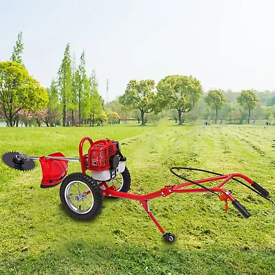 Hand Push Type Grass Cutter Lawn Mower Trimmer Gasoline Brush Cutting Machine • $285