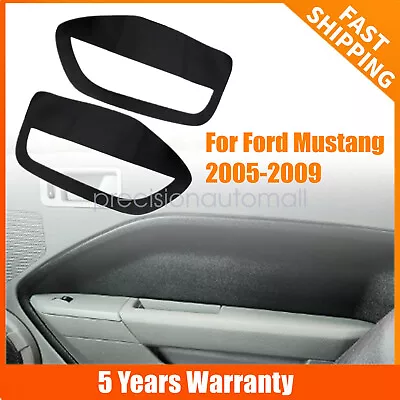 2pcs Leather Door Panel Insert Cards Cover For Ford Mustang 2005-2009 Black • $12.09