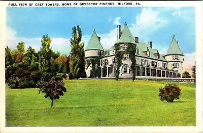 Milford PA Home Of Governor Pinchot Grey Towers Penna VTG Postcard  • $6.99