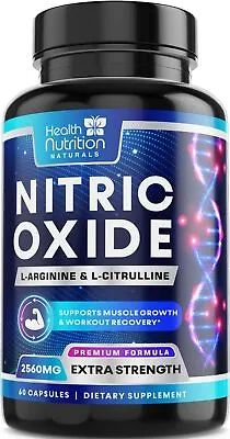 Nitric Oxide Booster W/ L-Arginine 2010mg Highest Potency Muscle Pump Supplement • $18.72