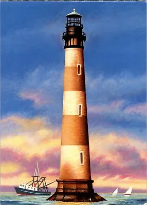 Postcard Morris Island Light Lighthouse South Carolina Matching Stamp • $9.99