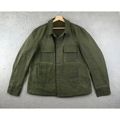 Vanson Leather Waxed Cotton Jacket Green Size L • $199.99