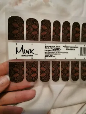 Snake Skin  (fingers ) MINX PROFESSIONAL NAIL WRAPS NEW SALON QUALITY  • £15