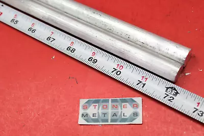 2 Pieces 5/8  ALUMINUM 6061 ROUND ROD 72  LONG T6511 Solid Lathe Bar Stock • $25.99