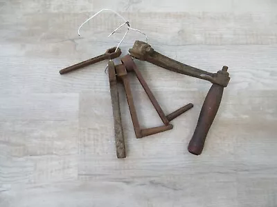 5 Vintage Hand Tools Bed Frame Key Spanners Crank / Winder Handle Car? Table? • $47.44