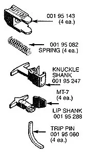 Micro-Trains 00130012 N MT-7 Short T Shank Coupler W/Adaptors • $11.21
