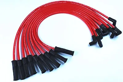 10.5mm Spark Plug Wires Set 90 To Straight For Chevy SBC BBC 350 383 400 454 V8 • $29.92