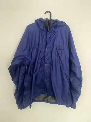 Vintage Mont-Bell Jacket Mens Size Large Gore-Tex Black Blue Full Zip • $30