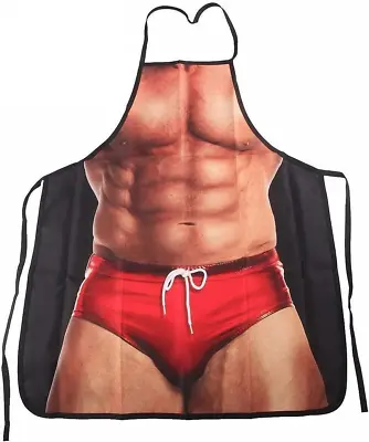 Sexy Muscle Man Kitchen Grilling Party Apron Funny Gag Gift • $16.29