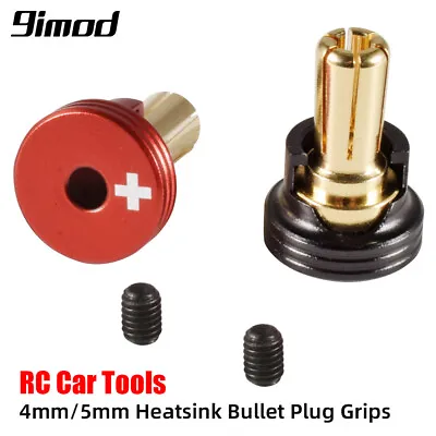 4mm/5mm Metal Heatsink Bullet Battery Connector Bullet Plugs & Grips RC Car Tool • $8.37