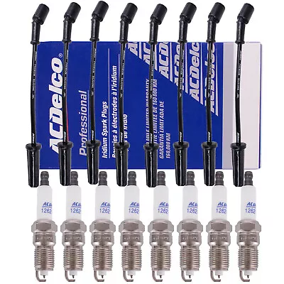 $68.99 • Buy 8Pcs 41-110 Spark Plug & 9748UU Wire Set For Chevrolet GMC 4.8L 5.3L 6.0L V8
