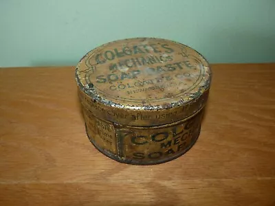 Vintage Colgate’s Mechanics Soap Paste Tin Can Size No. 1 • $8