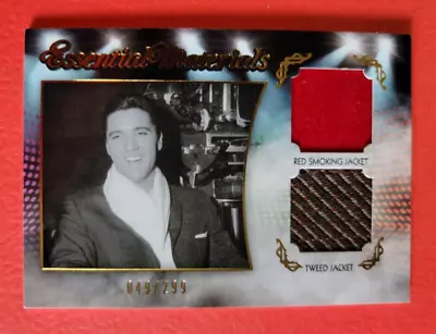 Elvis Presley Worn Tweed Jacket & Red Smoking Jacket Relic Card 49/299 Materials • $129.95