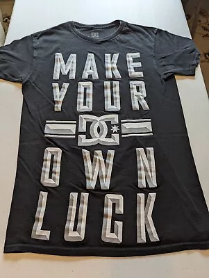 DC Branded Graphic T Shirt Charcoal Color Make Your Own Luck Size S • $4