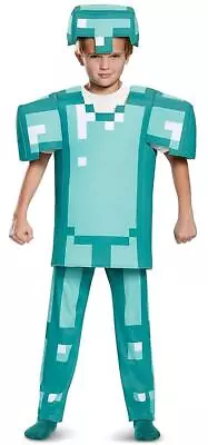 Minecraft Armor Mojang Video Game Fancy Dress Halloween Deluxe Child Costume • $61.95